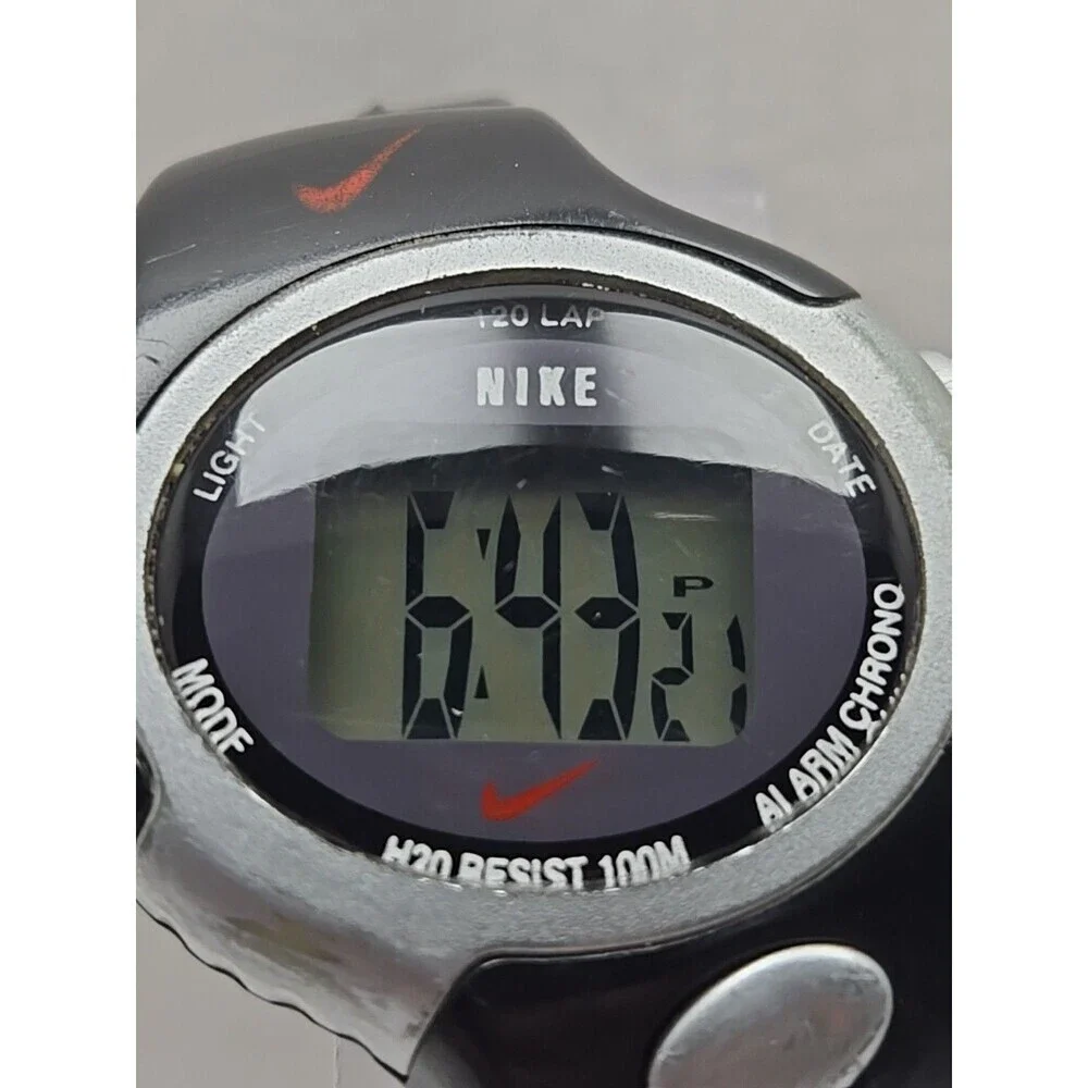 Vintage Rare Nike Triax 120 Lap Digital Running Watch 100M New Battery